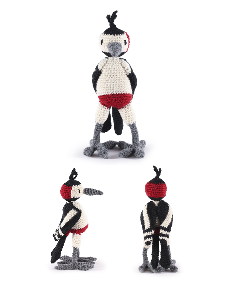 toft ed's animal John the Spotted Woodpecker amigurumi crochet